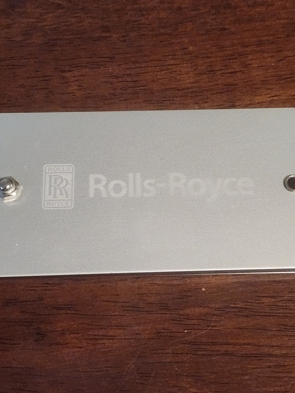 ROLLS-ROYCE Leeds Luggage Tag Aluminum Metal Plate